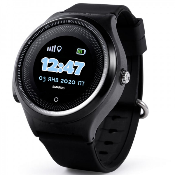 GPS часы SMARUS kids K8 черные (водостойкие с виброзвонком)