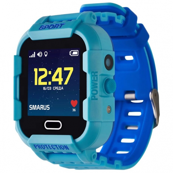GPS часы SMARUS kids K6 синие (противоударные и водостойкие)