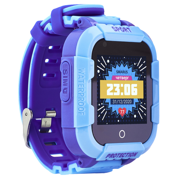 GPS часы SMARUS kids KW6 (4G, GPS, виброзвонок, видеозвонок, противоударные, водонепроницаемые)